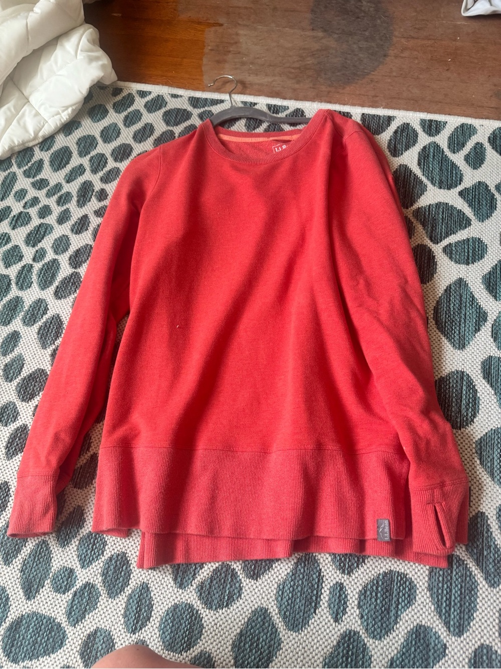 L.L. Bean Red Crewneck Sweater